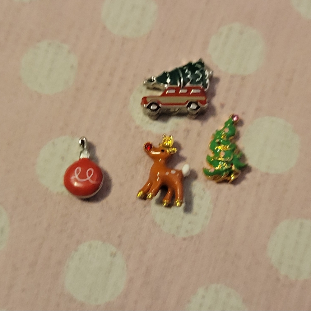 Christmas Origami Owl Charm Set Of 4